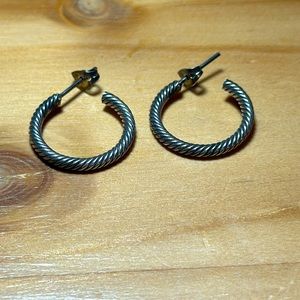 Silver set hoop earrings